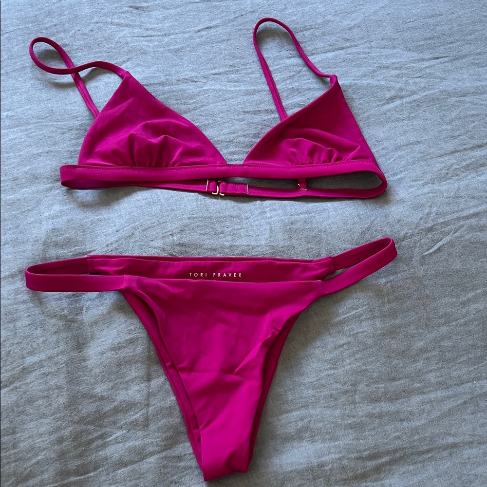 Tori Praver Fuchsia Bikini Set